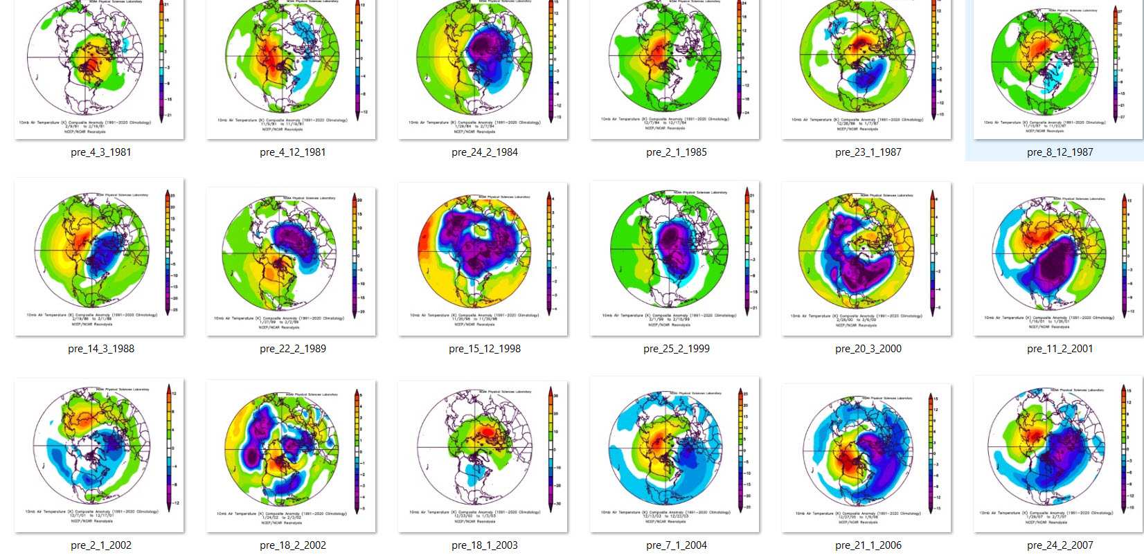 Pred SSW · 10 hPa, pol 1981–2007